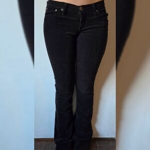 Black Adriano Goldschmied Corduroy Pants Sz 25"